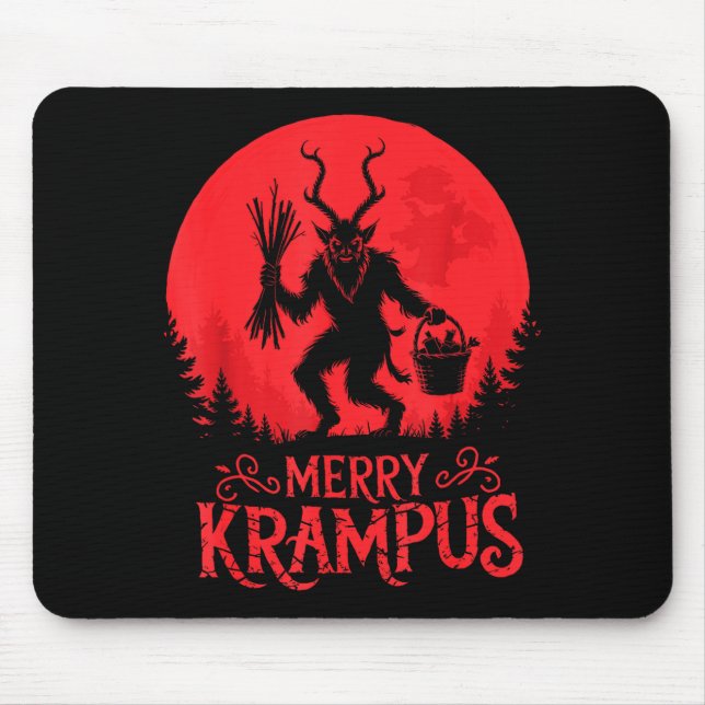 Alfombrilla De Ratón Merry Krampus Christmas Xmas Horror Ugly Sweater E (Frente)