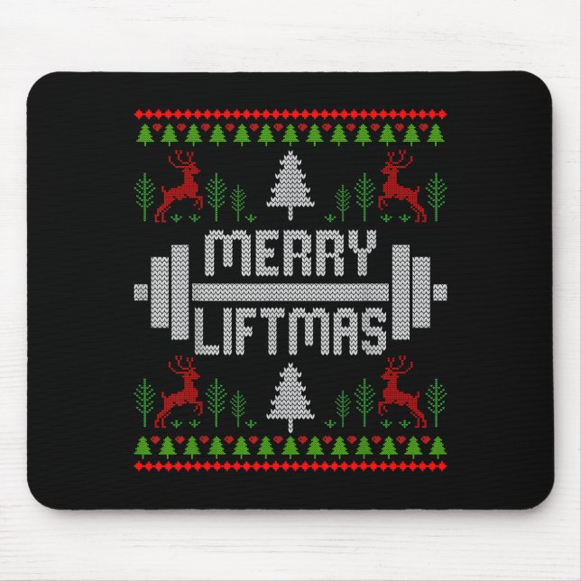 Alfombrilla De Ratón Merry Liftmas - Trainer Ugly Style Christmas  (Frente)