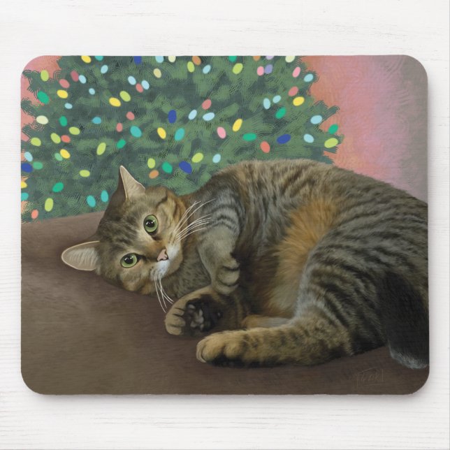 Alfombrilla De Ratón Merry Mischief - Navidades Kitty (Frente)