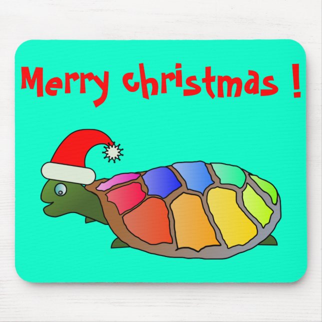 ALFOMBRILLA DE RATÓN "MERRY NAVIDAD" SANTA TURTLE (Frente)
