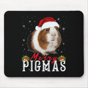 Alfombrilla De Ratón Merry Pigmas Face Mask Diversión Guinea Cerdos Nav