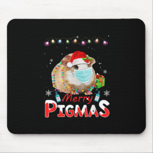 Alfombrilla De Ratón Merry Pigmas Face Mask Graciosos Navidades de Cerd