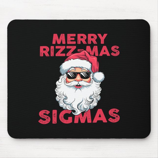 Alfombrilla De Ratón Merry Rizz Mas Sigmas Divertidos Navidades de Sant (Frente)