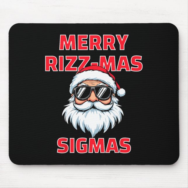 Alfombrilla De Ratón Merry Rizz Mas Sigmas Divertidos Navidades de Sant (Frente)