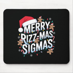 Alfombrilla De Ratón Merry Rizz Mas Sigmas Funny Alpha Navidades Santa