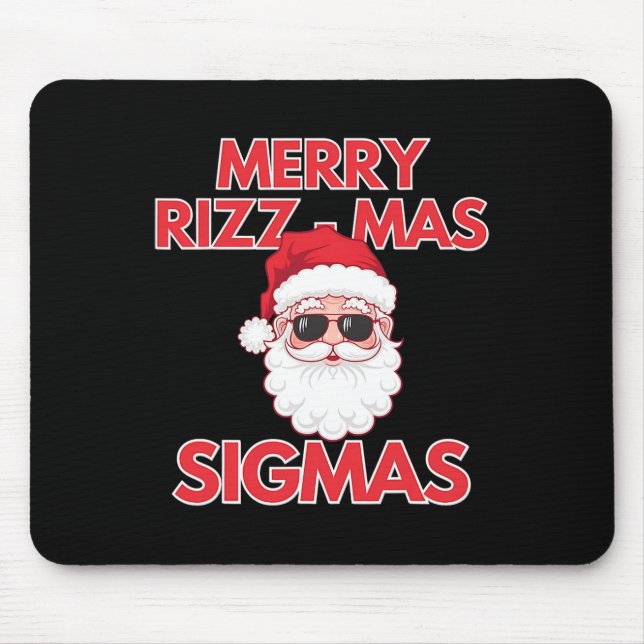 Alfombrilla De Ratón Merry Rizz Mas Sigmas Navidades Rizzmas Funny Sant (Frente)