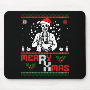 Alfombrilla De Ratón Merry Rx Mas Esqueleto Farmacéutico Técnico de Far