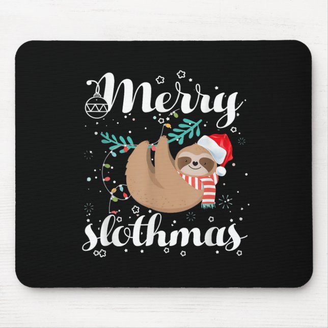 Alfombrilla De Ratón Merry Slothmas Christmas Pajama For Sloth Lovers  (Frente)