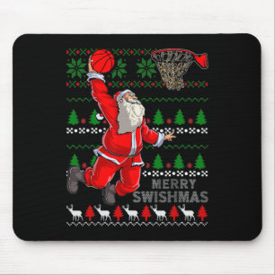 Alfombrilla De Ratón Merry Swishmas Santa Bysketbyll Byll Ugly Christma