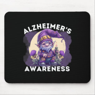 Alfombrilla De Ratón Mes de Conciencia T Heimer Gnome Cinta Púrpura