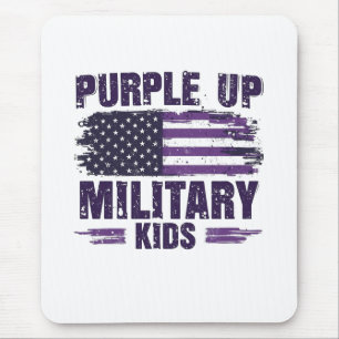 Alfombrilla De Ratón Mes de concientización de niños militares morados