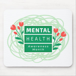 Alfombrilla De Ratón Mes de Concientización sobre la Salud Mental