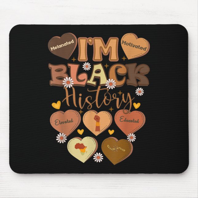 Alfombrilla De Ratón Mes de historia negra motivada y educada (Frente)