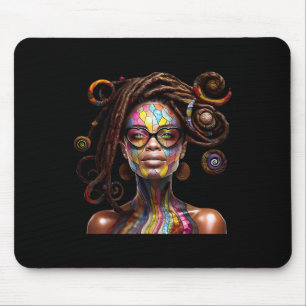 Alfombrilla De Ratón Mes de la historia negra, arte de pelo en Loc'd Bl