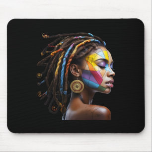 Alfombrilla De Ratón Mes de la historia negra, arte de pelo en Loc'd Bl