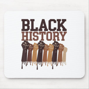Alfombrilla De Ratón Mes de la Historia Negra Manos Símbolo Afro Motiva