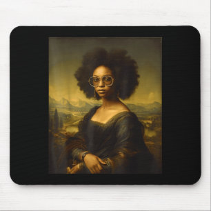 Alfombrilla De Ratón Mes de la Historia Negra Mona Lisa Negra Estadouni