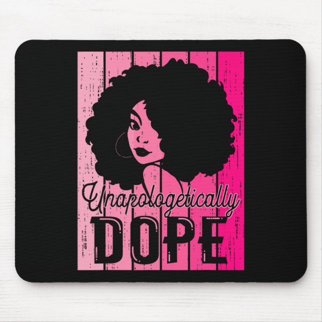 Alfombrilla De Ratón Mes de la Historia Negra Rosa sin disculpas Adicti (Frente)