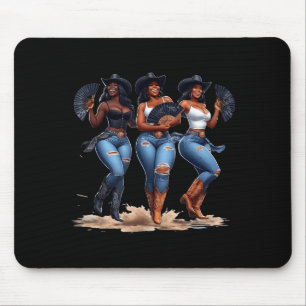 Alfombrilla De Ratón Mes de la Historia Negra Vaquera Occidental Afro M
