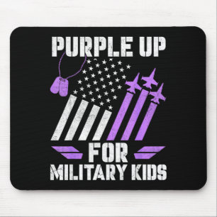 Alfombrilla De Ratón Mes del niño militar morado por militar