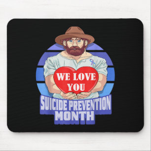 Alfombrilla De Ratón Mes Nacional de Prevención del Suicidio Preocupado