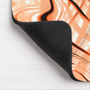 Alfombrilla De Ratón Mess de trazos ondulados marrones en diferentes di