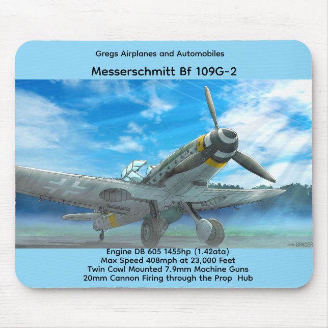 Alfombrilla De Ratón Messerschmitt Bf 109G-2 (Frente)