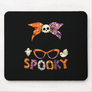 Alfombrilla De Ratón Messy Bun Spooky Grandma Funny Halloween Costume W