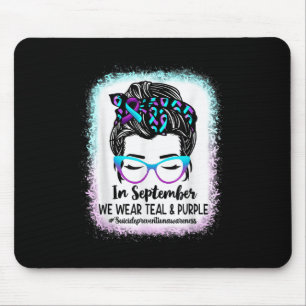Alfombrilla De Ratón Messy Bun Suicide Prevención Conciencia Mes Septie