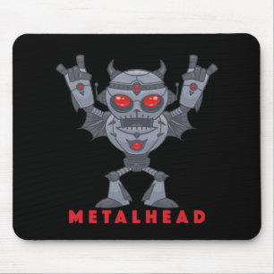 Alfombrilla De Ratón Metalhead - Heavy Metalizado Robot Devil - Con Tex