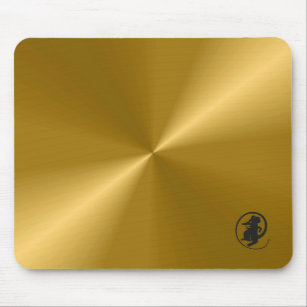Alfombrilla De Ratón Metálico dorado con logotipo Gel Mousepad