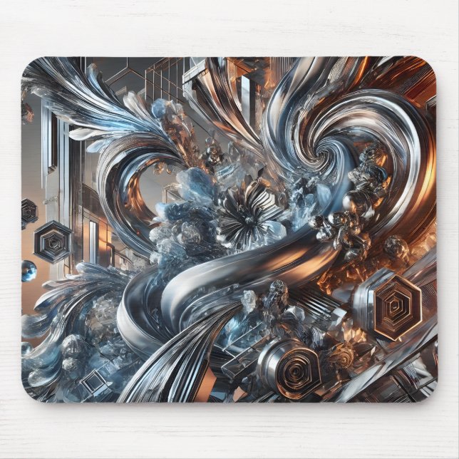 Alfombrilla De Ratón Metallische Strömungen (Frente)