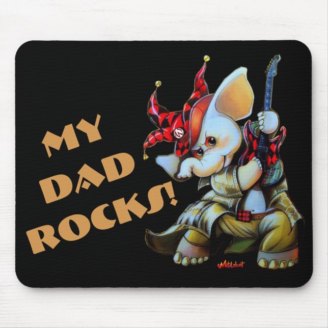 Alfombrilla De Ratón Metalphant Jester My Dad Rocca Mouse Pad (Frente)