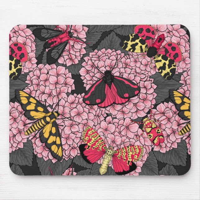Alfombrilla De Ratón Metas en hidrangea rosa (Frente)