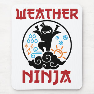 Alfombrilla De Ratón Meteorólogo Ninja Meteorología Weatherman