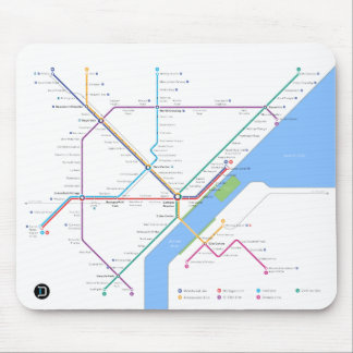 Alfombrilla De Ratón Metro Mousepad de Detroit