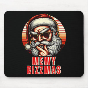 Alfombrilla De Ratón Mewy Rizzmas Gracioso Santa Mying Chiste Rizz Mens