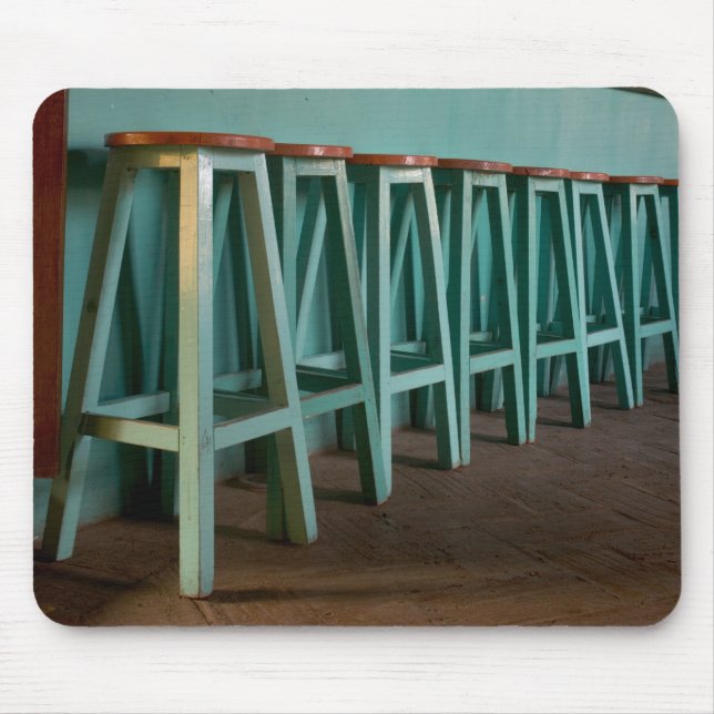 Alfombrilla De Ratón México, Oaxaca, los taburetes de bar verdes alinea (Frente)
