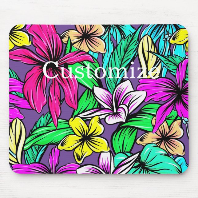 Alfombrilla De Ratón Mezcla de Flores Tropicales Thunder_Cove (Frente)