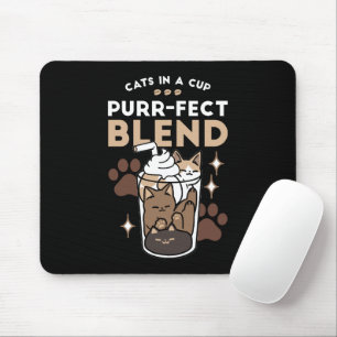 Alfombrilla De Ratón Mezcla perfecta: diseño de café para gato y café