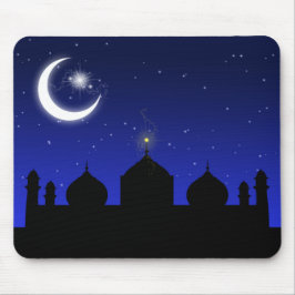 Alfombrilla De Ratón Mezquita Silhouette de noche - Mousepad
