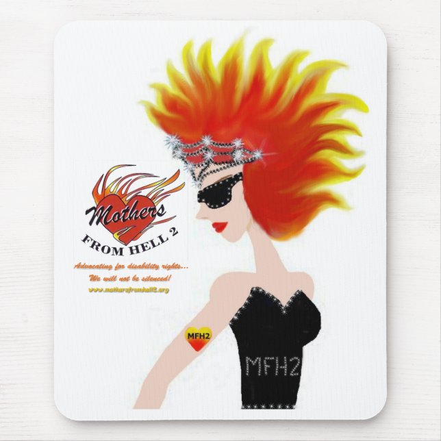 Alfombrilla De Ratón MFH2 - Pelo y tiara llameantes Mousepad (Frente)