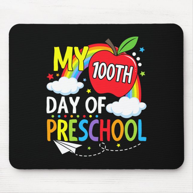 Alfombrilla De Ratón Mi 100° Día de Estudiantes Divertidos de Preescola (Frente)