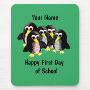 Alfombrilla De Ratón Mi amigo el pingüino, personalizado para los niños
