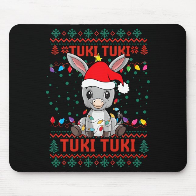 Alfombrilla De Ratón Mi Burrito Sabanero Mexican Tuki Tuki Latino Xmas  (Frente)