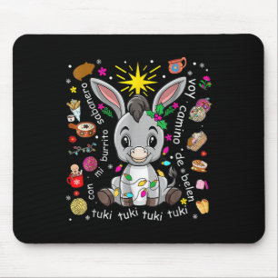 Alfombrilla De Ratón Mi Burrito Sabanero Navidad Mexicana Español Navid