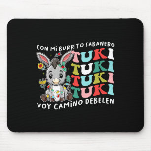 Alfombrilla De Ratón Mi burrito Sabanero Tuki mexicano Tuki Donkey Lati