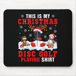 Alfombrilla De Ratón Mi camiseta de jugar golf con disco de Navidad Equ