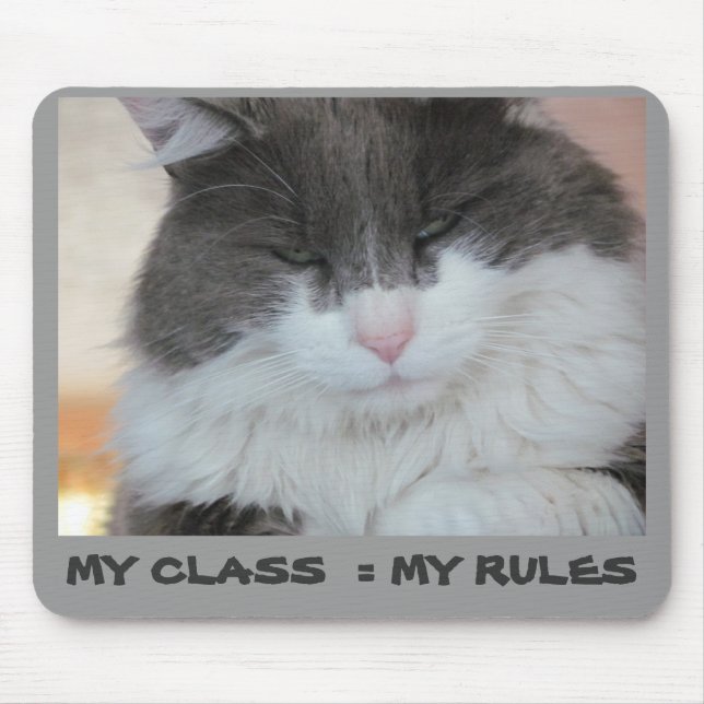 Alfombrilla De Ratón Mi clase = Mis reglas (Frente)