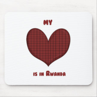Alfombrilla De Ratón Mi corazón está en Rwanda